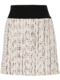 Alexander McQueen Hybrid Tweed mini skirt - Neutrals