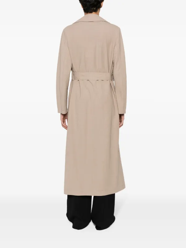 トレンチコート Harris Wharf London Belted Long Coat With Tailored Design Harris Wharf London notched-lapel Belted Trench Coat