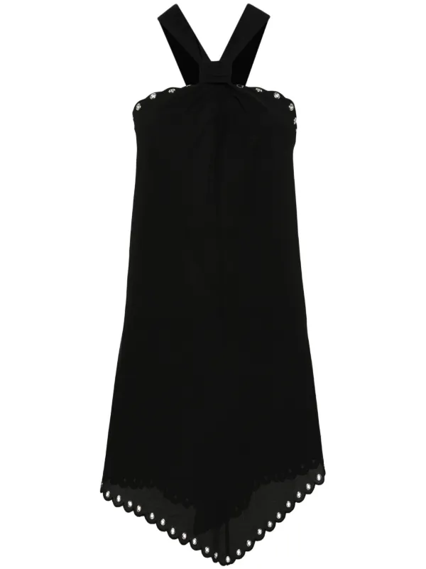 【送料&関税込】Isabel Marant Tegany Mini Dress ISABEL MARANT Tegany Scalloped Mini Dress | Black | FARFETCH