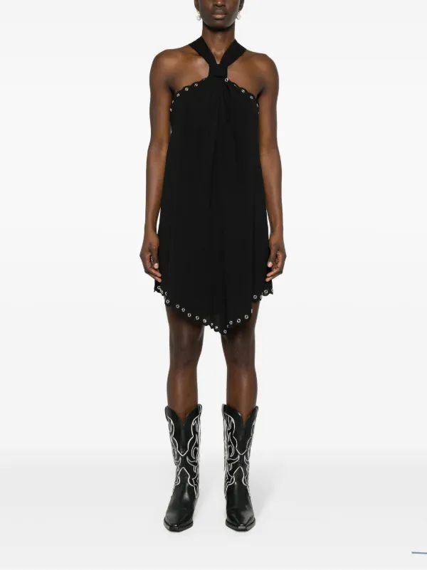 【送料&関税込】Isabel Marant Tegany Mini Dress ISABEL MARANT Tegany Scalloped Mini Dress | Black | FARFETCH