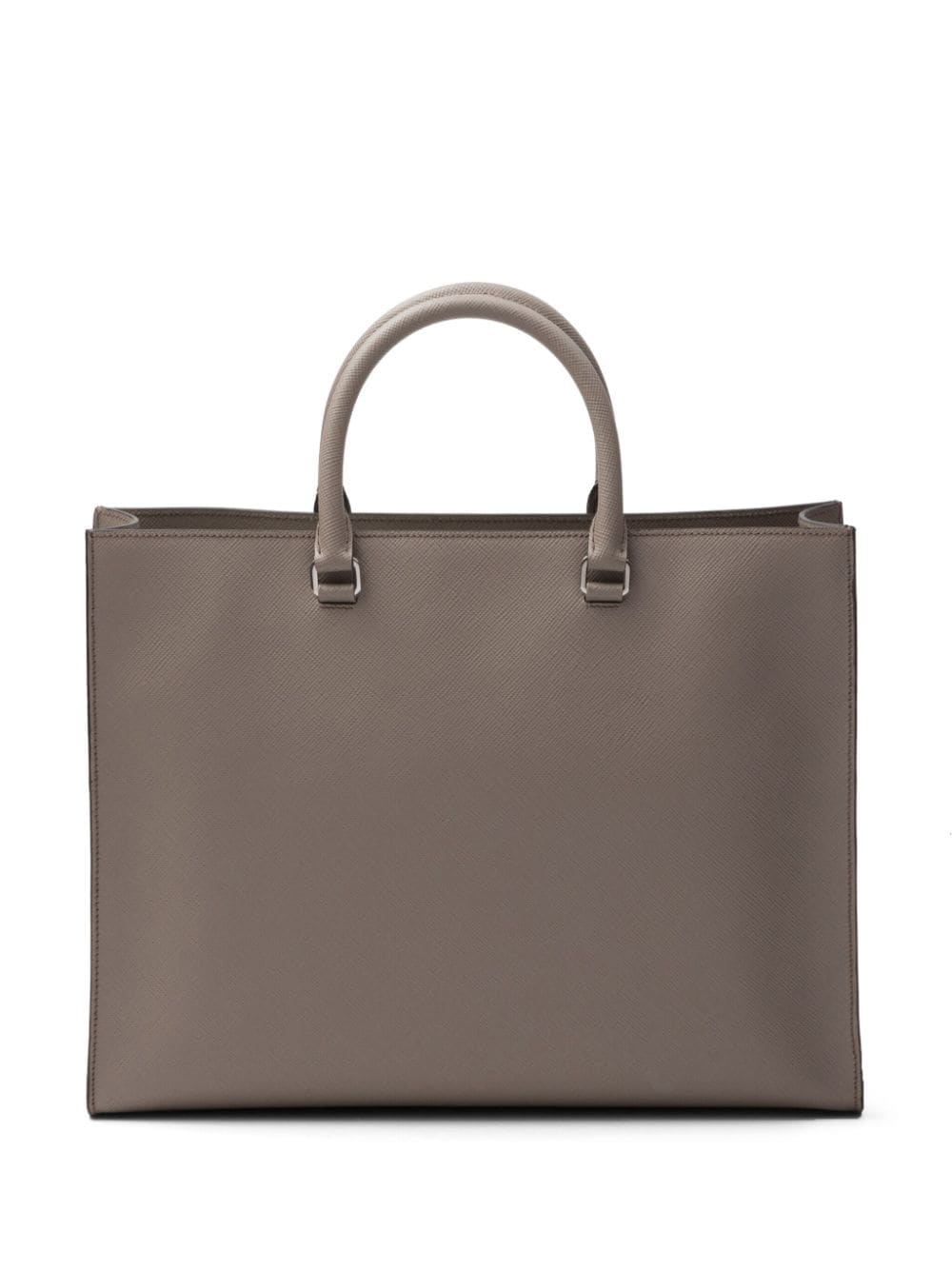Shop Prada Saffiano Leather Tote Bag In Grau