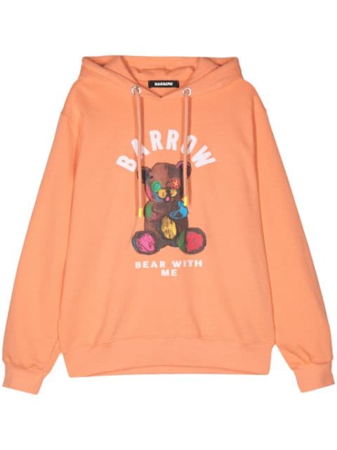 BARROW logo-print cotton hoodie