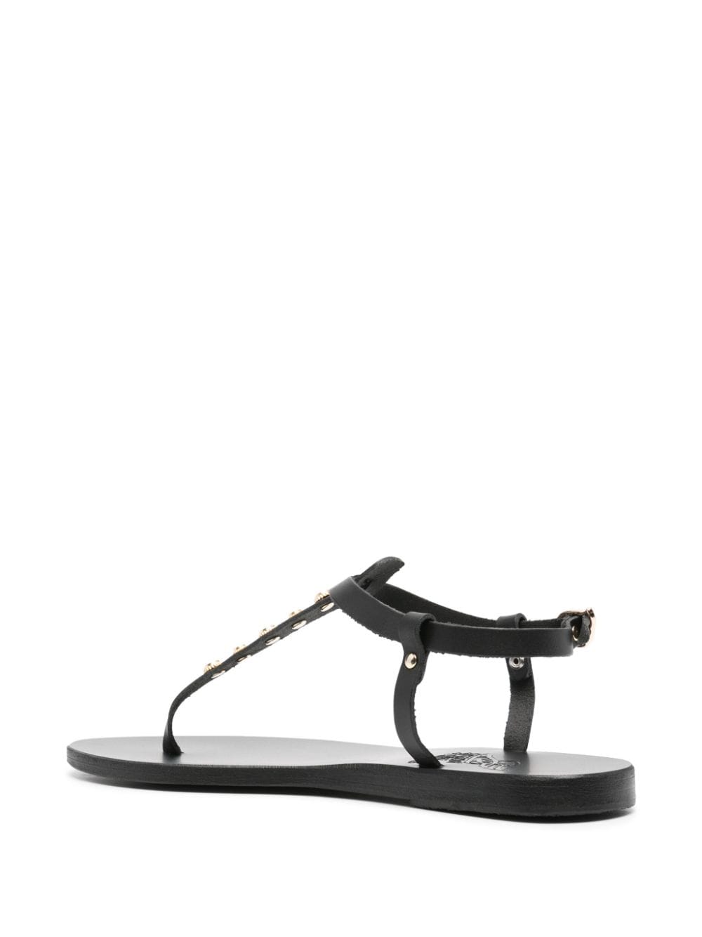 Shop Ancient Greek Sandals Lito Bee Leather Sandals In 黑色