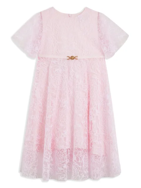 Versace Kids Barocco flocked tulle dress