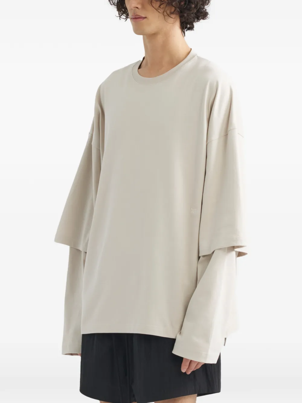  Off Duty Double Sleeve Kinder T-shirt - Neutrals 