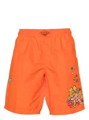 Martine Rose logo-print Swim Shorts | Red | FARFETCH
