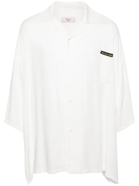 Martine Rose logo-patch drop-shoulder shirt