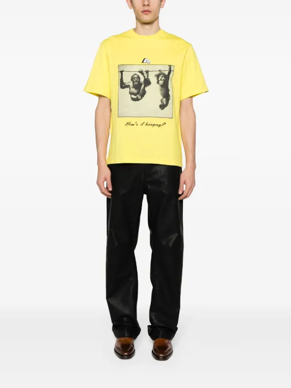 Martine Rose photograph-print Cotton T-shirt | Yellow | FARFETCH