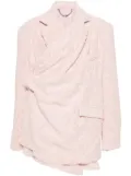Martine Rose towelling-finish wrap cotton blazer - Pink