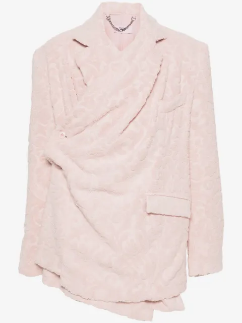 Martine Rose towelling-finish wrap cotton blazer