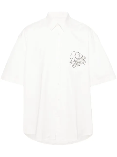 Martine Rose logo-print cotton shirt