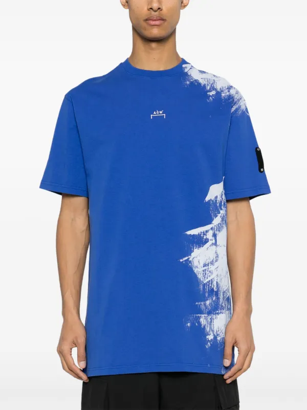 【A-COLD-WALL】VOLT BLUE BRUSHSTROKE T-SHIRT A-COLD-WALL* Brushstroke Cotton T-Shirt | Blue | FARFETCH