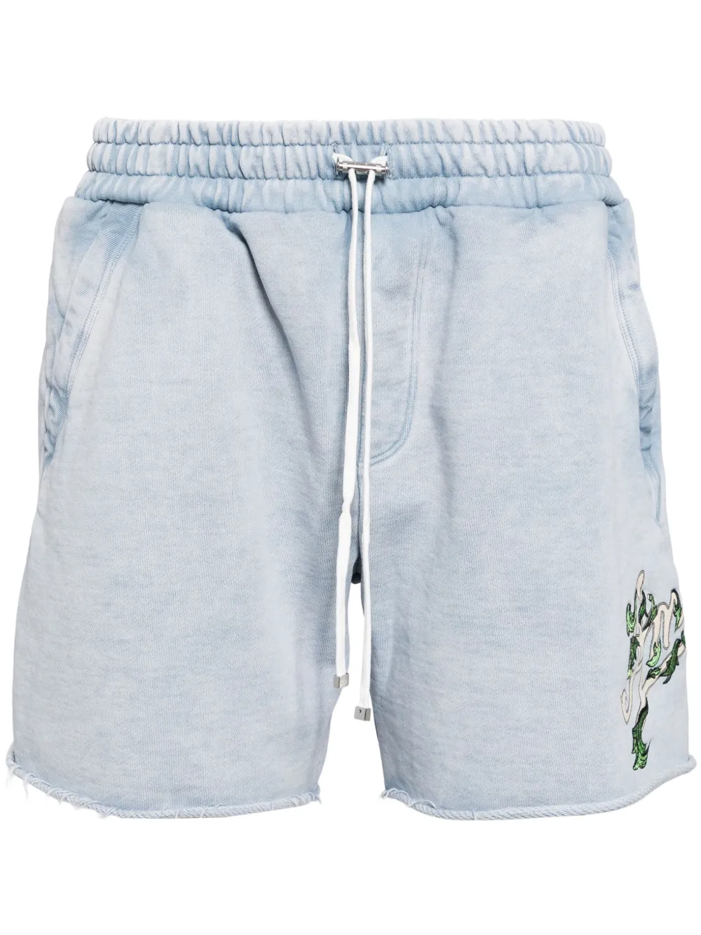 AMIRI Filigree cotton track shorts | Blue | Image 1