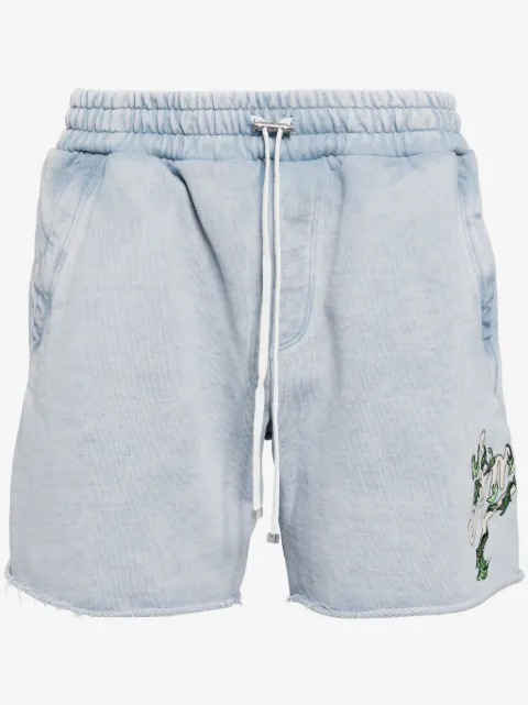 AMIRI Filigree cotton track shorts
