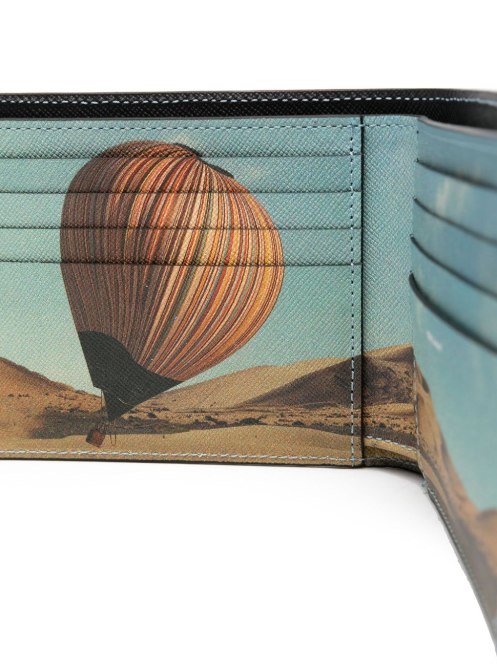 Shop Paul Smith Signature Stripe Balloon Leather Wallet In Black