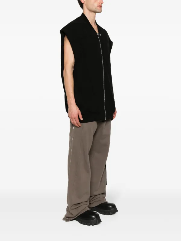 【関税・送料込】RICK OWENS Jumboジップフライトパファーベスト Rick Owens DRKSHDW Jumbo Flight ベスト | ブラック | FARFETCH JP