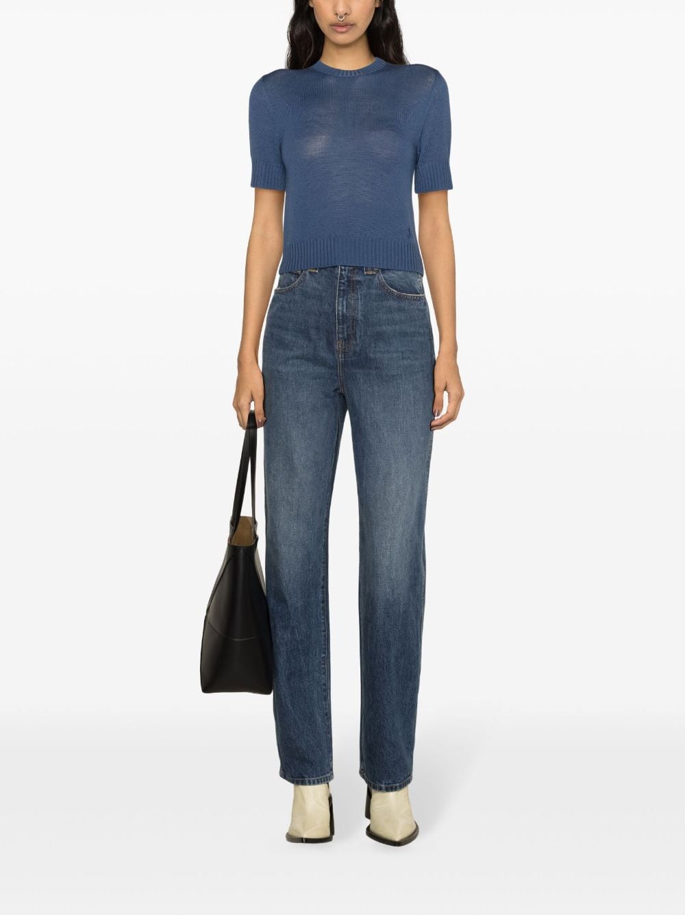 Shop Jil Sander + Jw-initials Wool Jumper In Blue