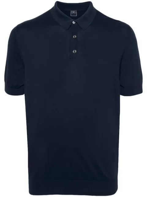 Fedeli Fein gestricktes Poloshirt