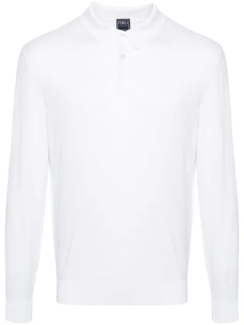 Fedeli playera tipo polo de tejido fino