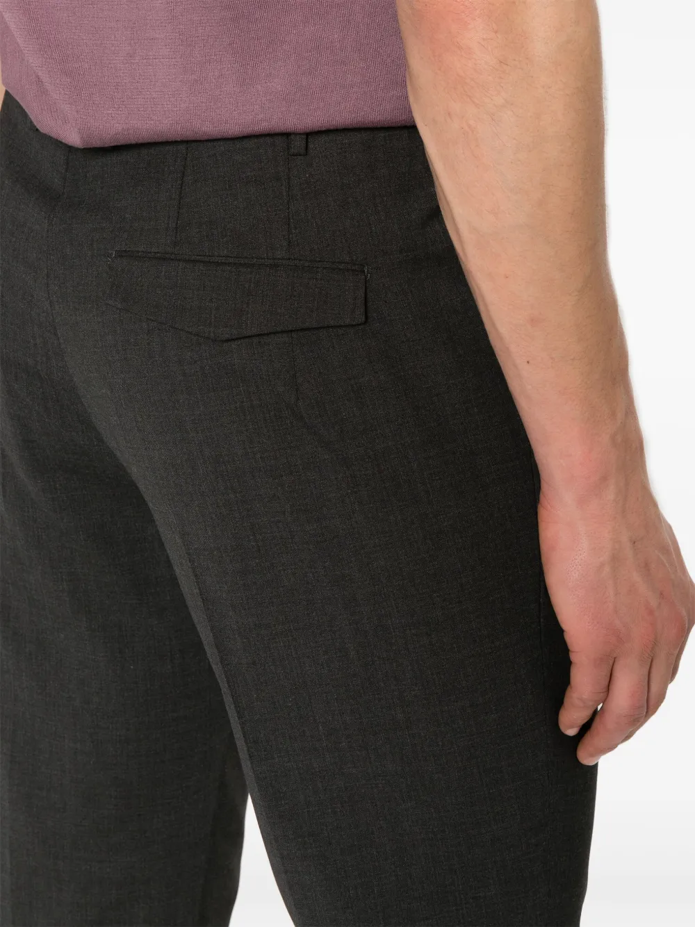 Pleated Slim-Cut Trousers