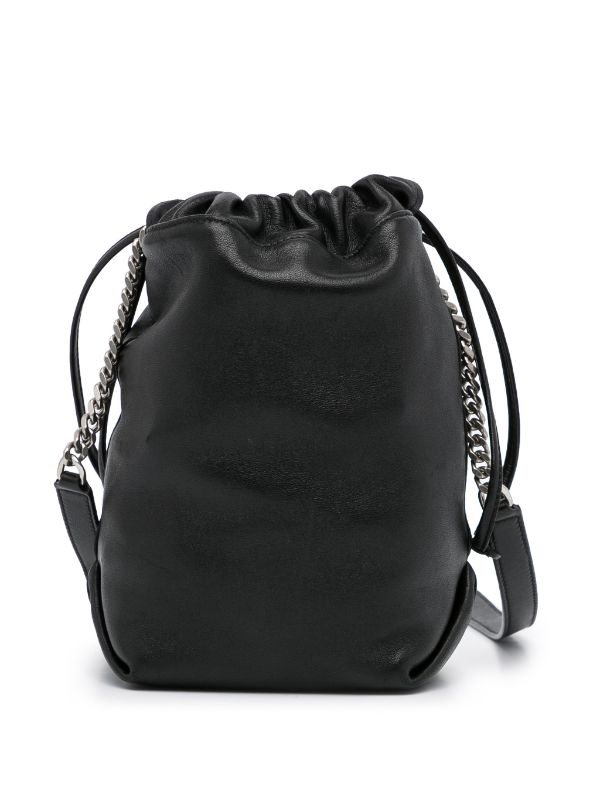 Saint Laurent Pre Owned 2019 Teddy Leather Bucket Bag Farfetch