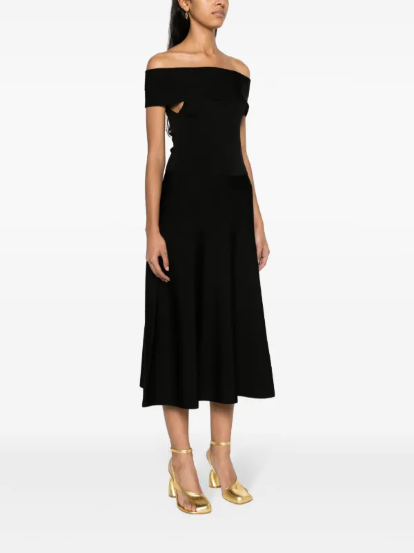 Fabiana Filippi ボートネック ドレス | ブラック | FARFETCH JP
