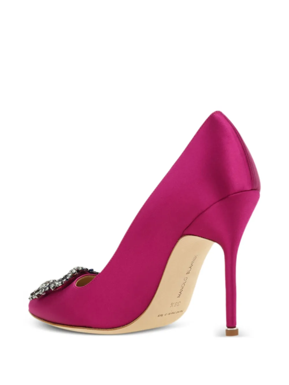 Manolo Blahnik Hangisi pumps verfraaid met stras Roze
