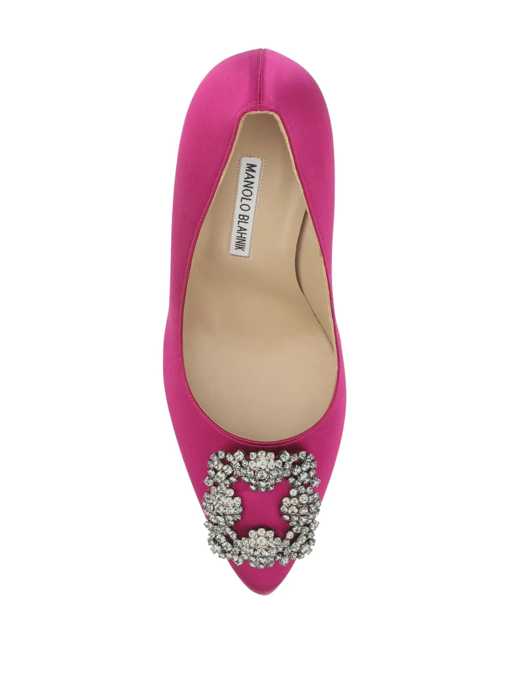 Manolo Blahnik Hangisi pumps verfraaid met stras Roze