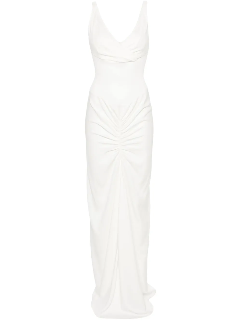 Christopher Esber Maxi-jurk met ruche Wit