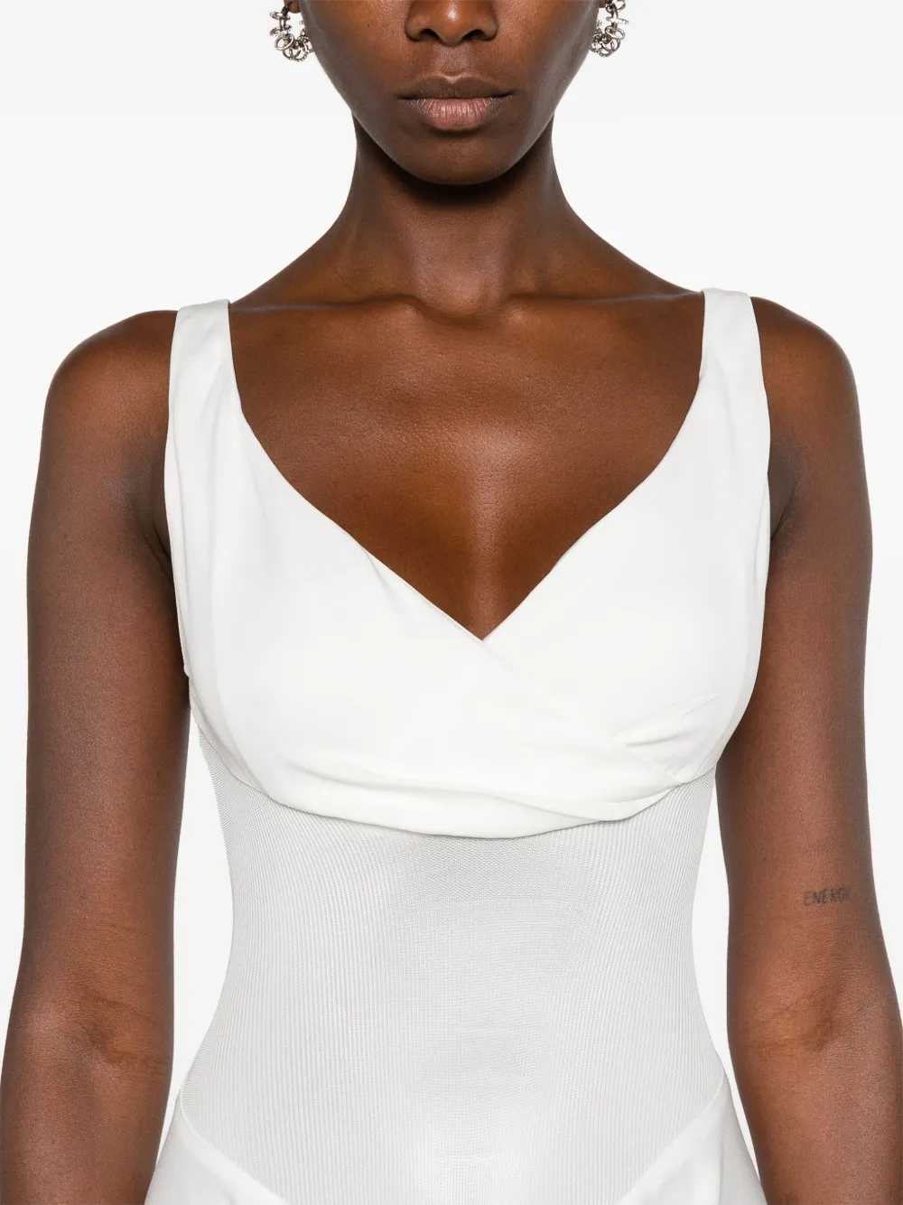 Christopher Esber Maxi-jurk met ruche Wit