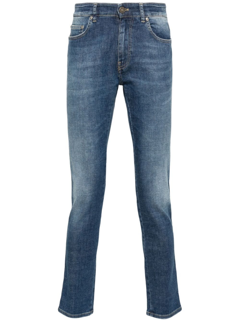 Shop Pt Torino Mid-rise Skinny Jeans In Blue