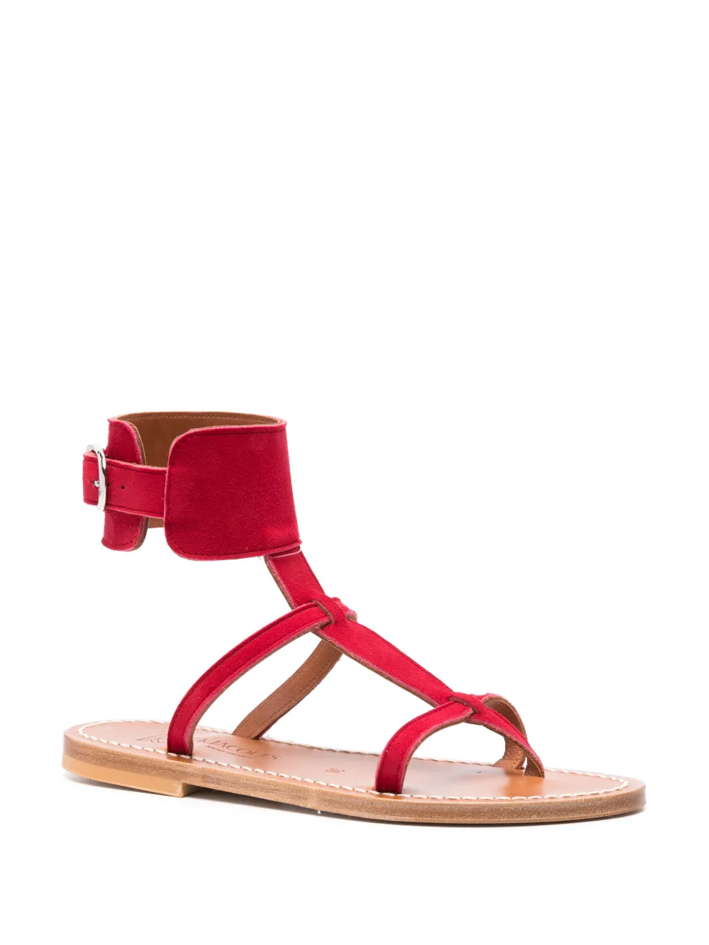 K. Jacques tong suede sandals - Rood