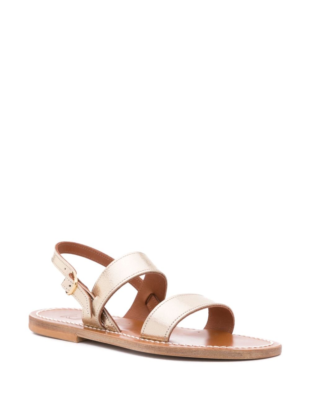 K. Jacques buckled leather sandals - Goud