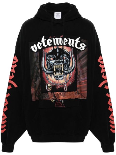 VETEMENTS Translation logo-print Hoodie - Farfetch