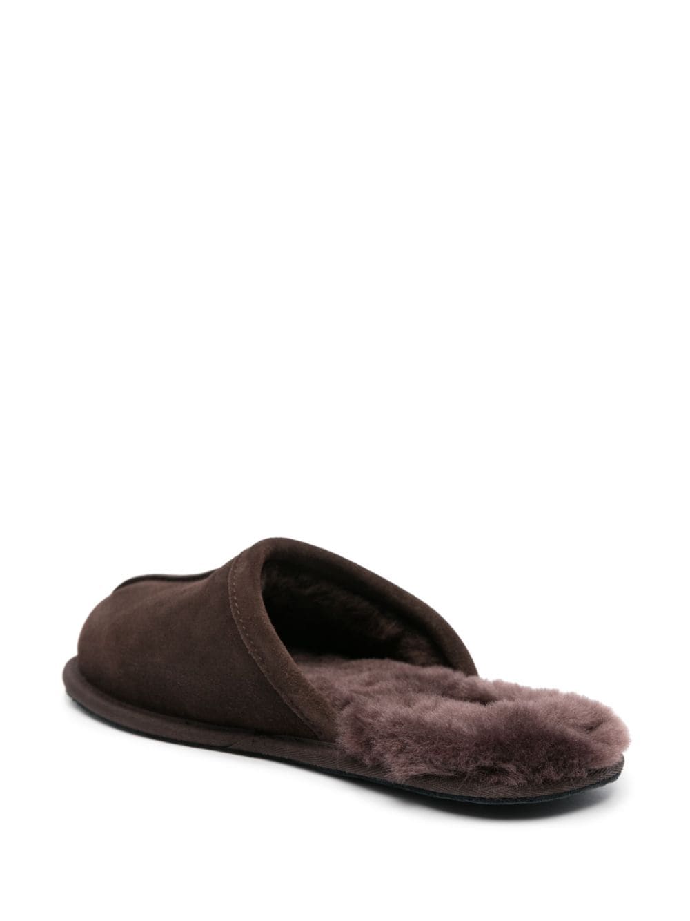 Shop Ugg Scuff Logo-embossed Slippers In Brown