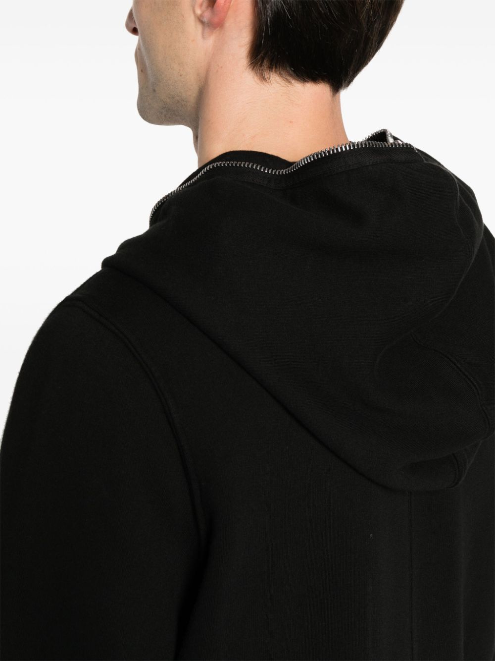 Shop Rick Owens Drkshdw Jumbo Gimp Organic-cotton Zip-up Hoodie In Black