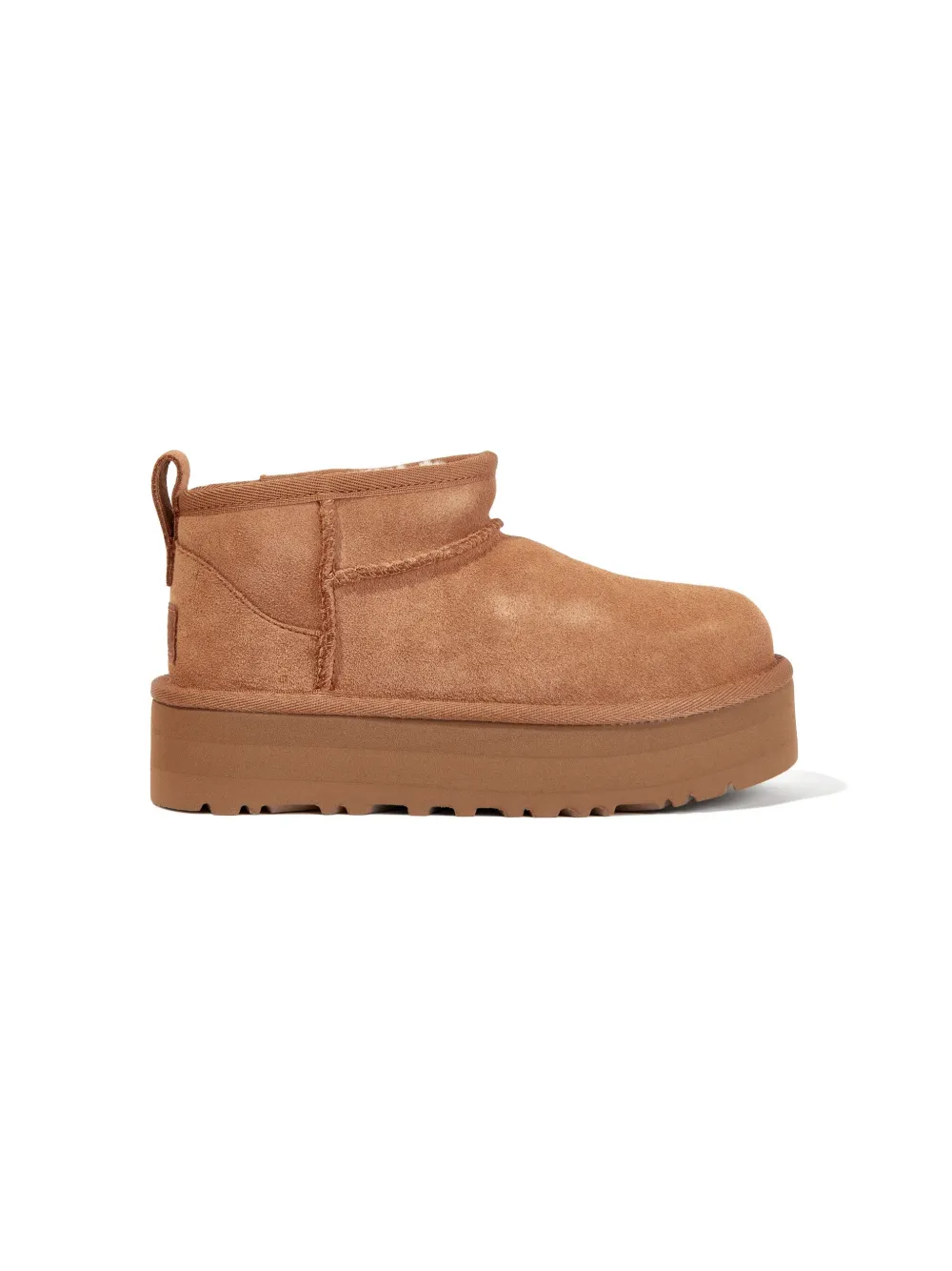 UGG Kids Classic Ultra Mini Platform suede boots - Brown