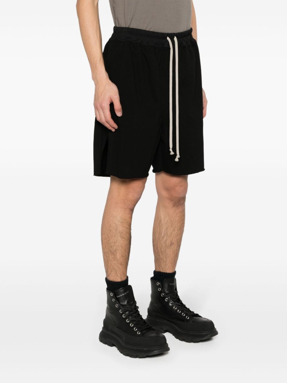 Shop Rick Owens Boxers Organic Cotton Shorts In Black
