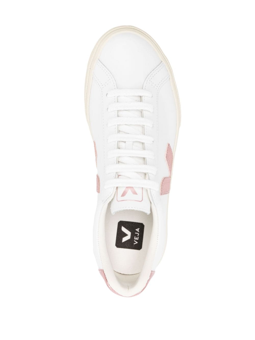 Shop Veja Esplar Leather Sneakers In White