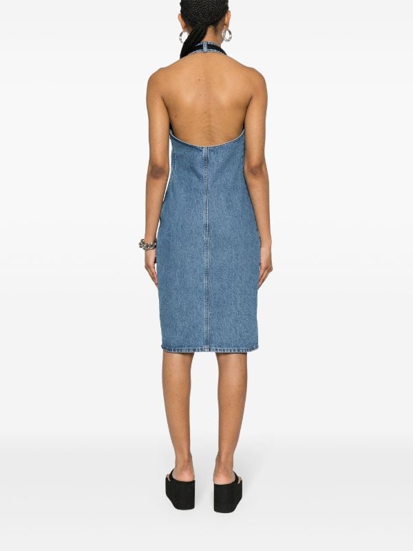 Closed Sleeveless Denim Midi Dress - Farfetch