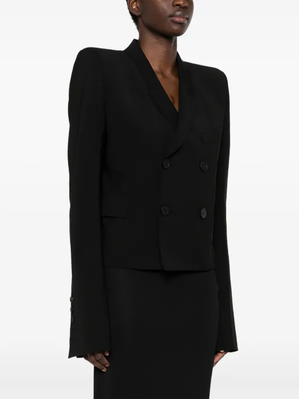 本当に信頼出来る店 Rick Owens ダブルジャケット | ブラック | FARFETCH JP ジャケット・アウター
