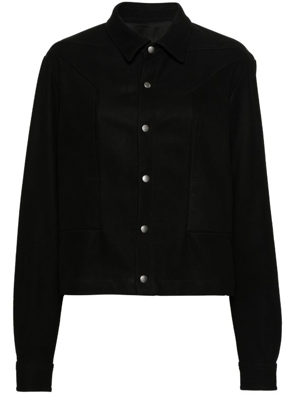 Rick Owens Alice Strobe Leather Shirt - Farfetch