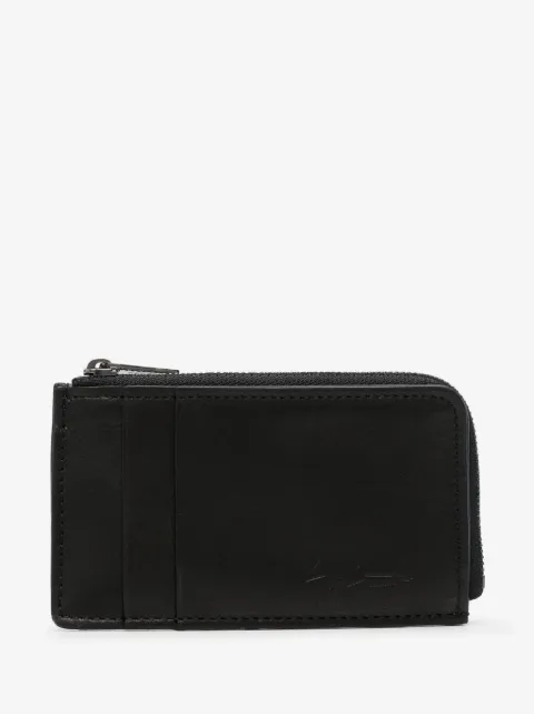 Discord Yohji Yamamoto portefeuille en cuir à logo embossé
