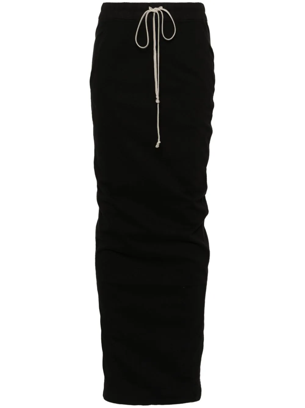 Rick Owens Drkshdw Black Hollywood Pull On Pillar Maxi Skirt In Black