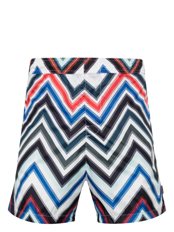 Missoni Zigzag Swim Trunks White FARFETCH IN