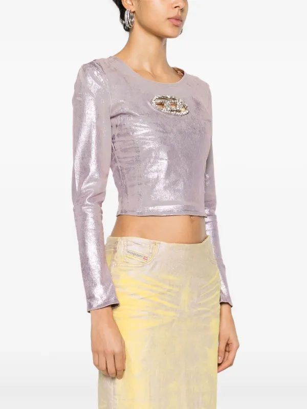 Diesel De-Top1-Fsd crystal-embellished Top | Pink | FARFETCH JO