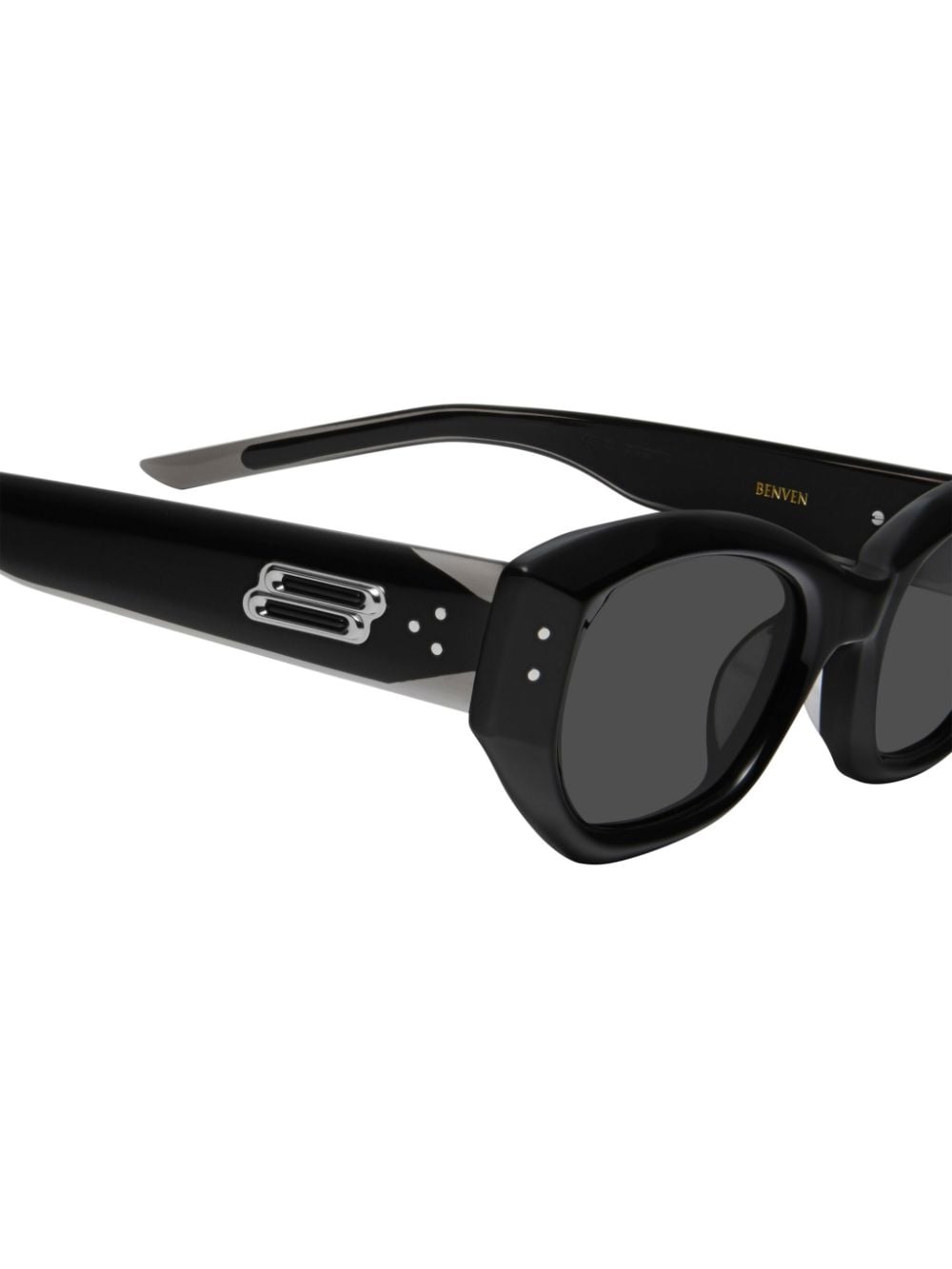 Shop Gentle Monster Benven 01 Geometric-frame Sunglasses In 黑色