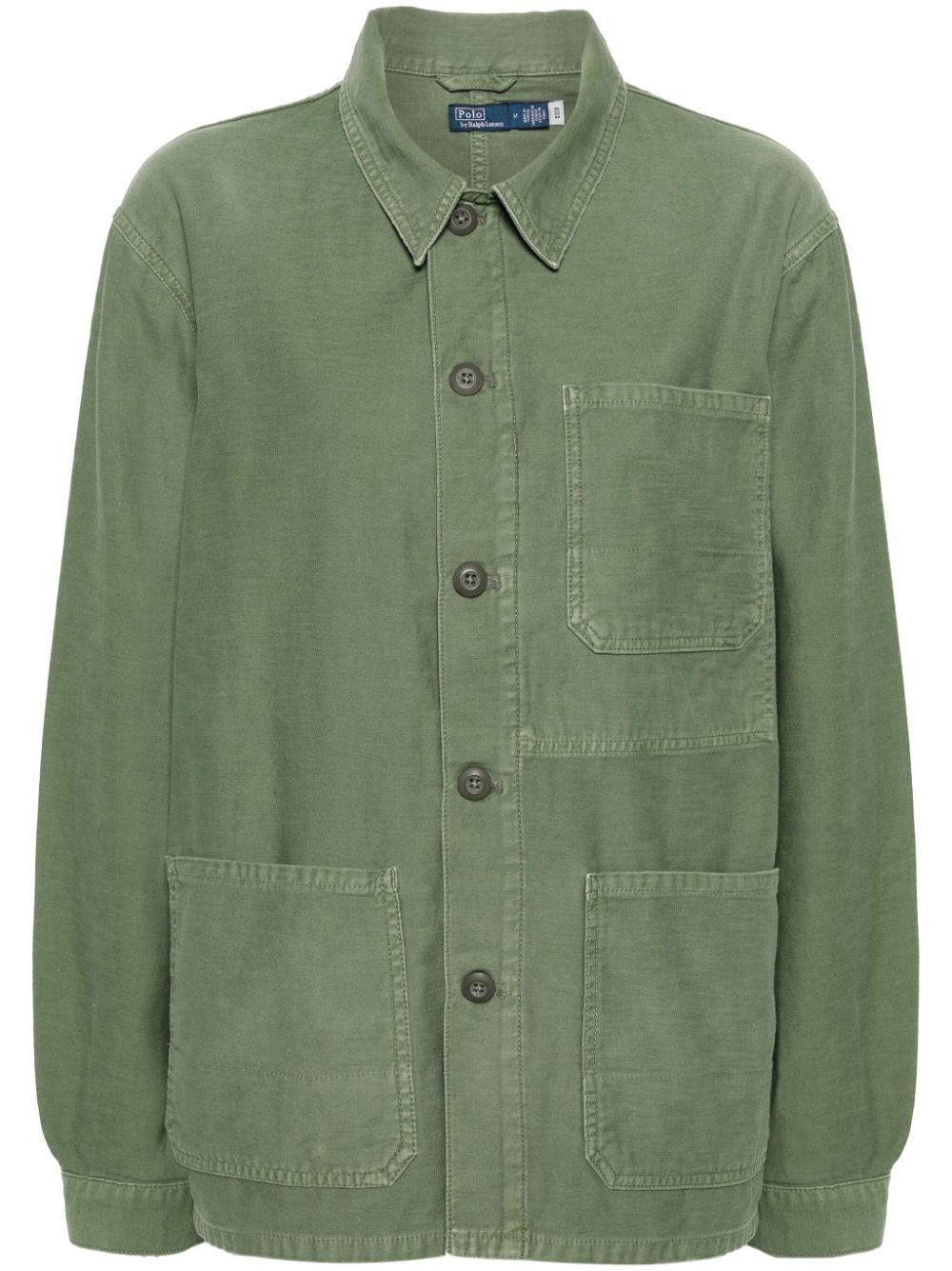Polo Ralph Lauren Long-sleeve Cotton Jacket In Green