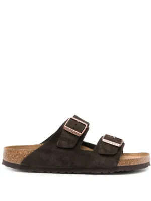 Birkenstock Arizona Vegan Buckle Sandals | Black | FARFETCH RO