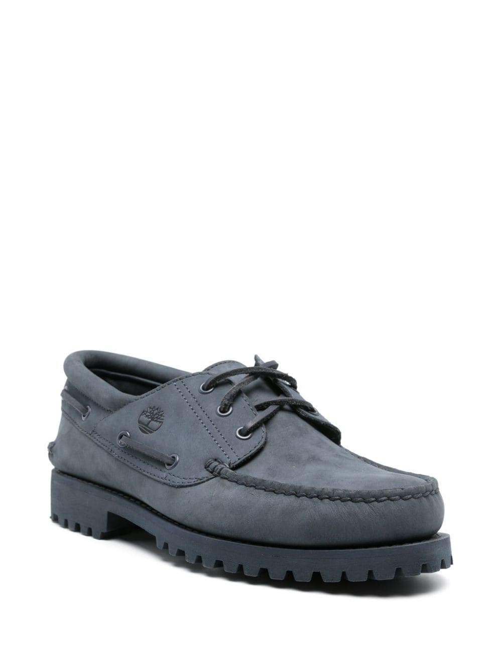 Shop Timberland 3-eye Lug Handsewn Boat Shoes In Blue